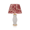 BURNT RED AND CREAM IKAT LAMPSHADE