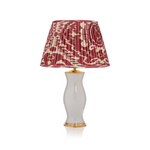 BURNT RED AND CREAM IKAT LAMPSHADE