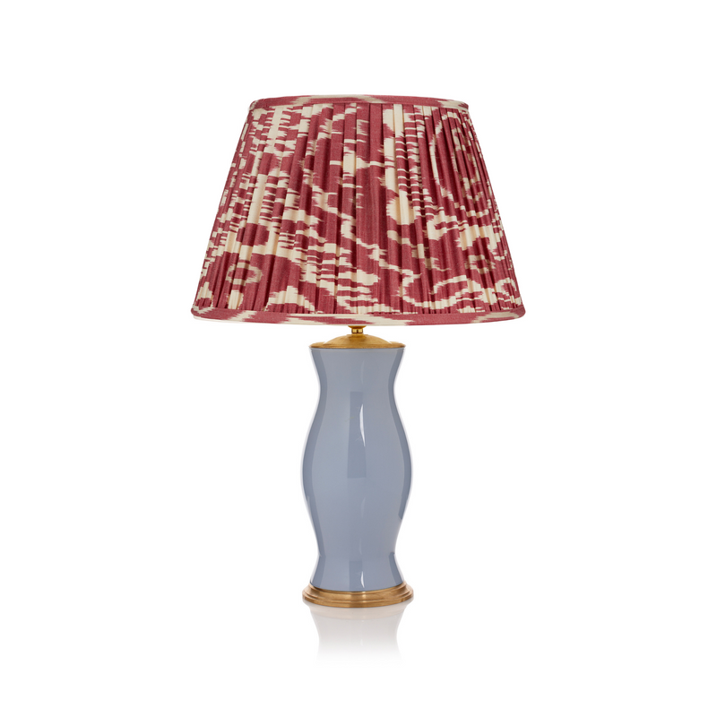 BURNT RED AND CREAM IKAT LAMPSHADE